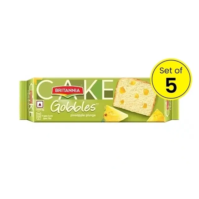 Britannia Pineapple Cake 5X45 g (Pack of 5)
