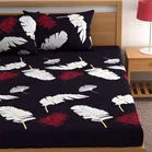 CG Homes Cotton Double Bedsheet 90x100 Inch with 2 Pillow Cover 