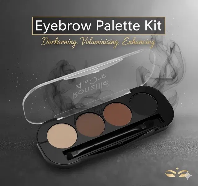 Ronzille Cosmetics Eyebrow Palette Kit for Eyebrow Darkening, Voluminising and Enhancing