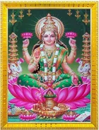 Polyester Laxmi Devi Religious Wall Photo Frame 