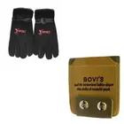 Fleece Winter Gloves with Wallet for Men 