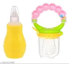 Nose Cleaner with Fruit Nibbler for Baby, Multicolor, Set of 2