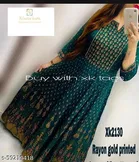 Rayon Kurti for Women, Green 