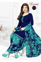 Sharda Stylish Leon Crepe Women Printed Unstitched Casual Dress Material Suit 
