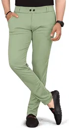Lycra Blend Slim Fit Trouser for Men 