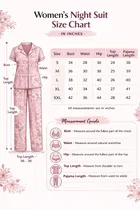 Comfortable Satin Nightsuits for Women, Red 