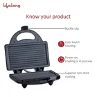 Lifelong Sandwich Griller , 750 W with 4 Slice Non-Stick Fixed Plates 