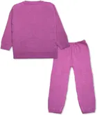 Woolen Self Design Clothing Set for Boys, Purple 