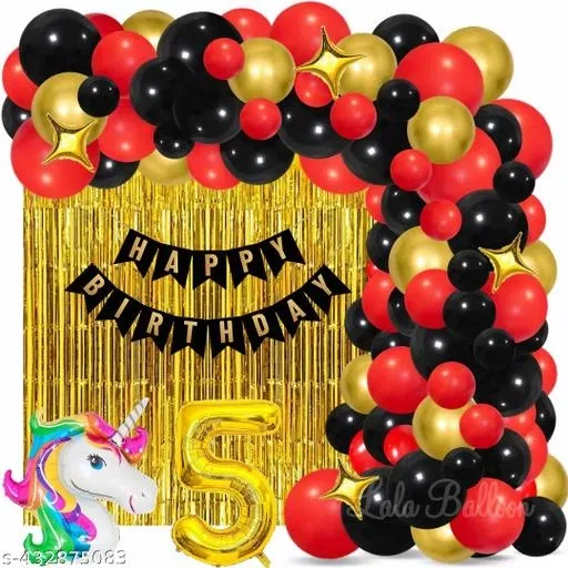 40 Pcs 5th Birthday Decoration kit for Kids, Multicolour, Set of 1