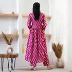 Rayon Block Print Anarkali Women's Kurta with Pant Set 