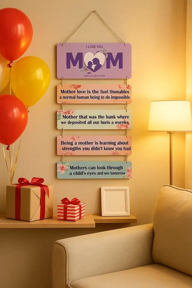 Khatu Crafts Wall Hanging for Mom 25x12x2