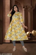 Floral Printed Cotton Kurti for Women, Pack of 2 
