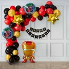 Iron Man Theme Birthday Balloon Decoration Kit For Kids, Multicolor, Pack Of 52