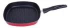 Aluminium Nonstick Grill Pan (Red, 22.5 cm)