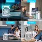 Immutable Mini Air Cooler | Mist Fan with 7 LED Colors, Timer, 3 Speeds & USB Powered 100 mm 3 Blade Table Fan 