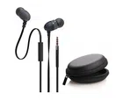 Plastic Headphones with Microphone (Black)