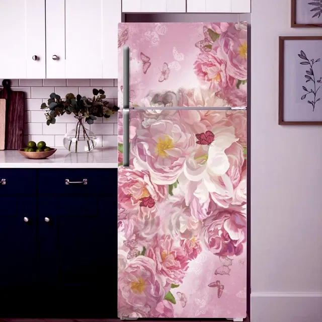 Vinyl Wallpaper Sticker for Fridge Door (Multicolor, 60x160 cm)