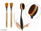 Personal and Professional Use 2 face pack brush and oval brush 