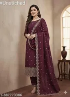 Vichitra Silk Punjabi/All Over Suits for Women 