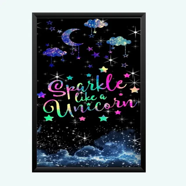Polyester Unicorn Wall Photo Frame (Multicolor, 5x7 inches)