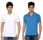 Polo Solid Cotton Blend T-shirts for Men, Pack of 4 