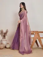 Two-shade Sky Blue Ready-to-wear Zimmy Choo Fandy Silk Saree for Women 