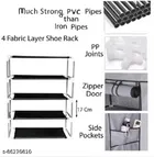 Metal 4 Layers Collapsible Shoe Racks 