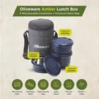 Infinite 3 Stainless Steel Microwave Safe Leak Proof Insulated Fabric Full Meal Lunch Box 