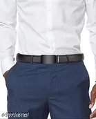 PU Solid Belt for Men ,Black 