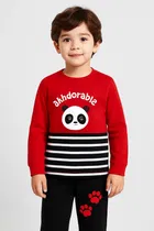 Hoisery Printed Clothing Set for Boys 