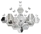 Mirror Sticker 14pcs hexagon 