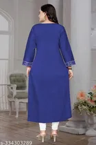 Chanderi Cotton Striped Kurti with Pant for Women 