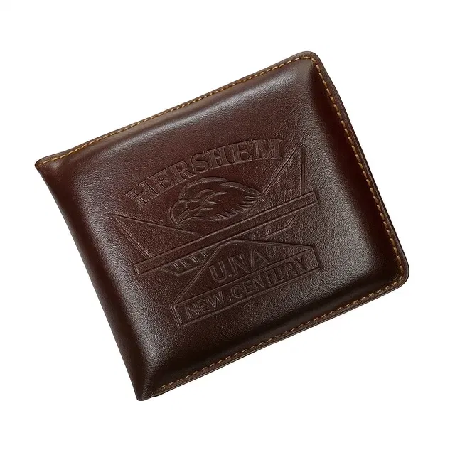 Faux Leather Wallet for Men, Brown, Lightweight, Easy Carry