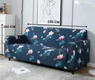 Homwatica 3 Seater Floral Blue Printed Elastic Sofa Cover 180X230Cm Pack Of 1