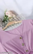 Polyester Solid Clothing Set for Girls, Pink 