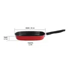 Xtend Aluminium Gas Stove Compatible Non Stick Grill Pan (Pack of 1, Red) (SI-11)