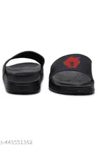 Sliders for Men, Red & Black 