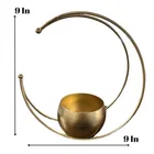 Akaar Decor Metal Half Moon vase 9inch Pack of 1