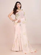 Silk Woven Design Saree for Women, Orange 