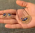 Alloy Mangalsutra with Earrings for Women 