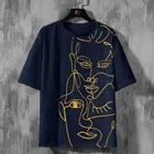 Round Neck Printed Poly Cotton T-shirt for Men 