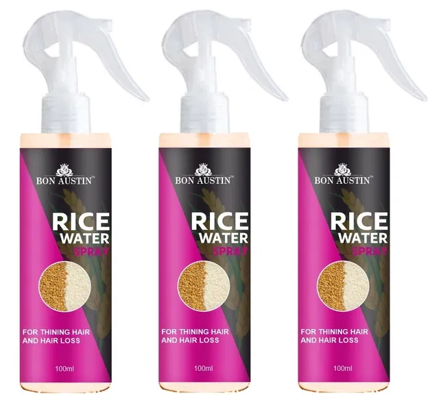 Bon Austin Fermented Rice Water Hair Spray (100 ml, Pack of 3)
