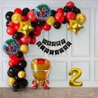 Iron Man Theme 2nd Birthday Balloon Decoration Kit For Kids, Multicolor, Pack Of 53