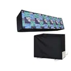 Polyester Printed Split AC Cover (Multicolor, Set of 1)