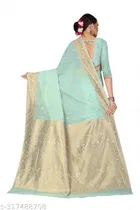 Chanderi Cotton Zari Woven Saree for Women 