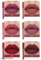 New velvet long lasting waterproof non transfer liquid matte lipstick set of 6