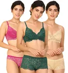 Pibu वीमेन कॉटन ब्रा पैंटी सेट 