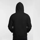 Fleece Printed Hoodie for Men, Black 