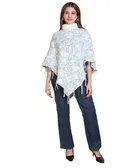 Woolen Self-Design Ponchos for Women 