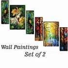 MDF 2 Pcs Designer Wall Painting for Home & Office 